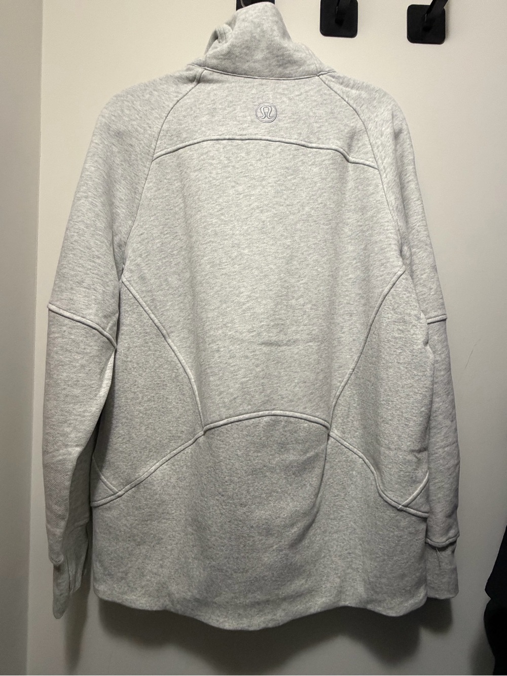 Lululemon Scuba Oversized Funnel Neck Half Zip Long M/L Heathered Grey NWT - Picture 6 of 6
